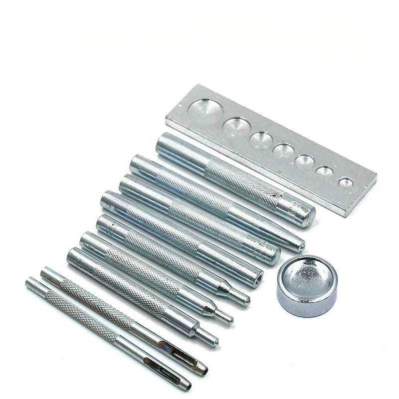Rivet Setter Tool - 11-teiliges Werkzeugset zum Anbringen von Druckknöpfen