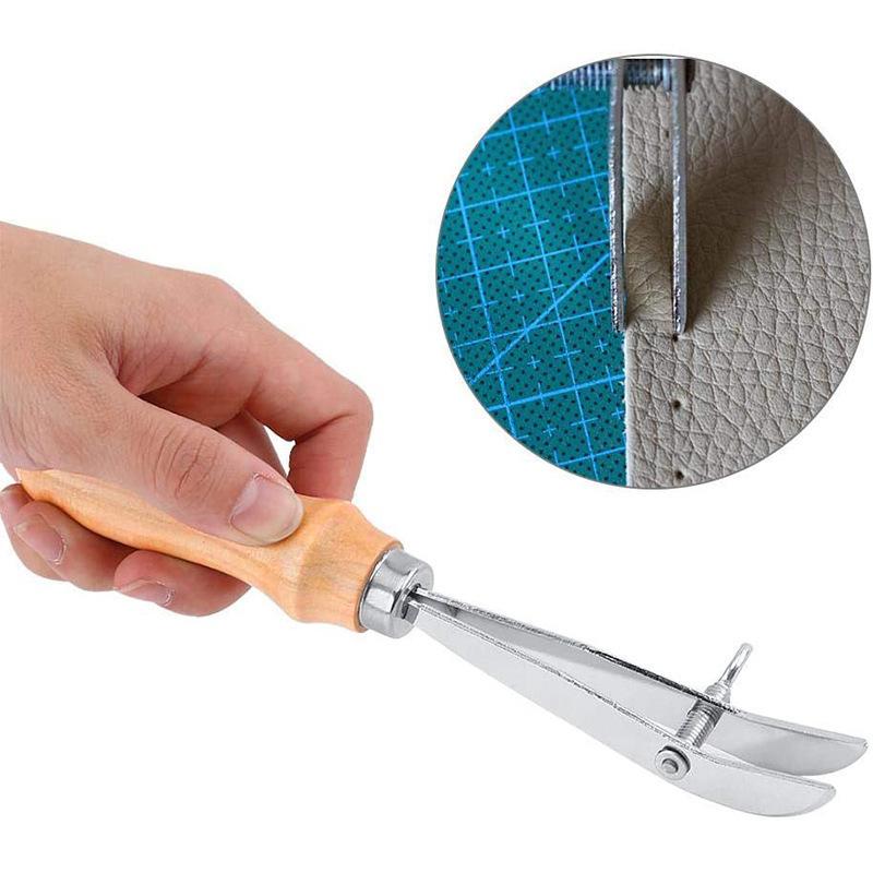 Groover Stitching Tool - *Verstellbares Lederkanten-Rillwerkzeug, Handwerk-Rillenstecher, DIY-Lederwerkzeug, Näh- und