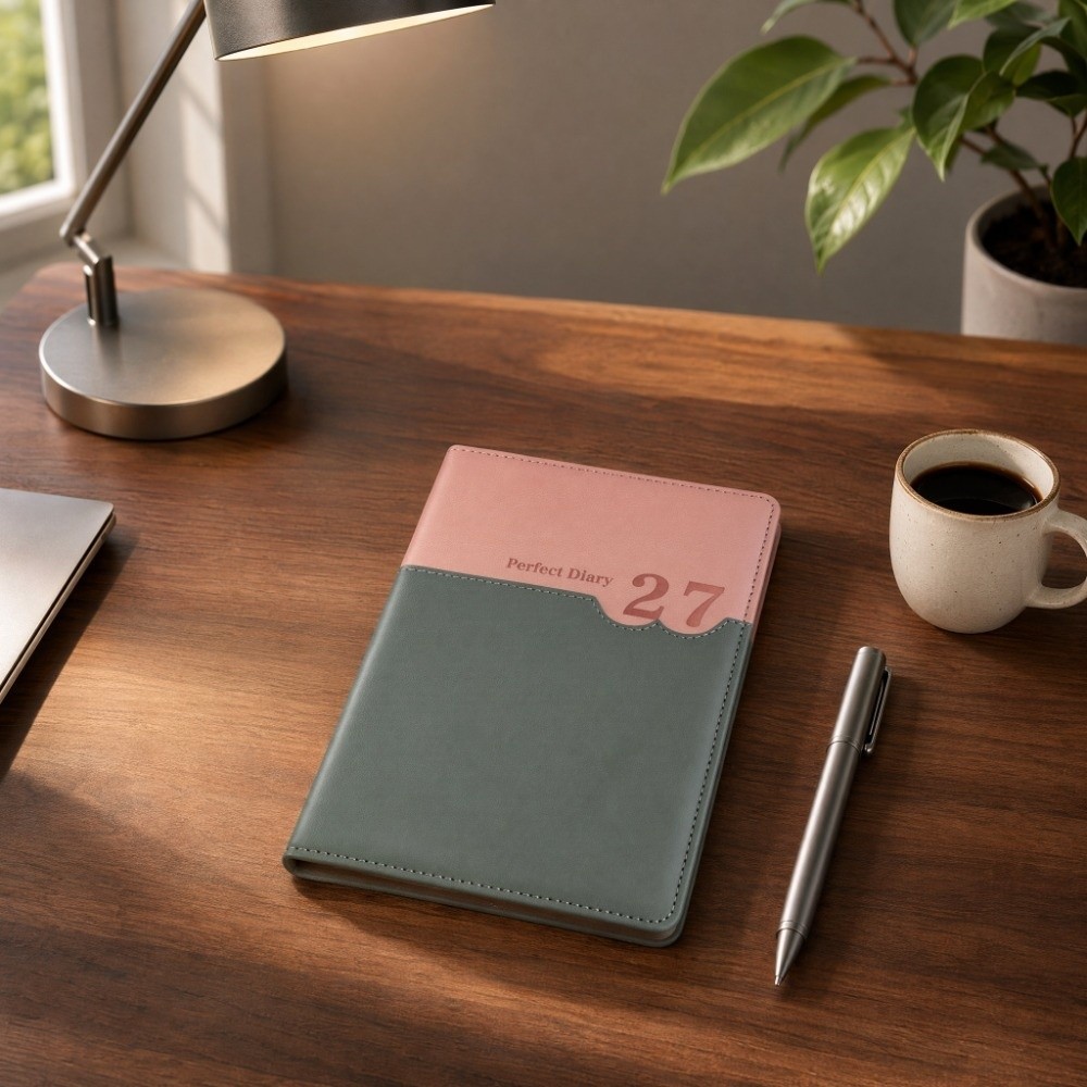 Leather Work Diary Covers - Büro-Arbeitsplaner 2027, Terminplaner, Notizblock, 320 Seiten,